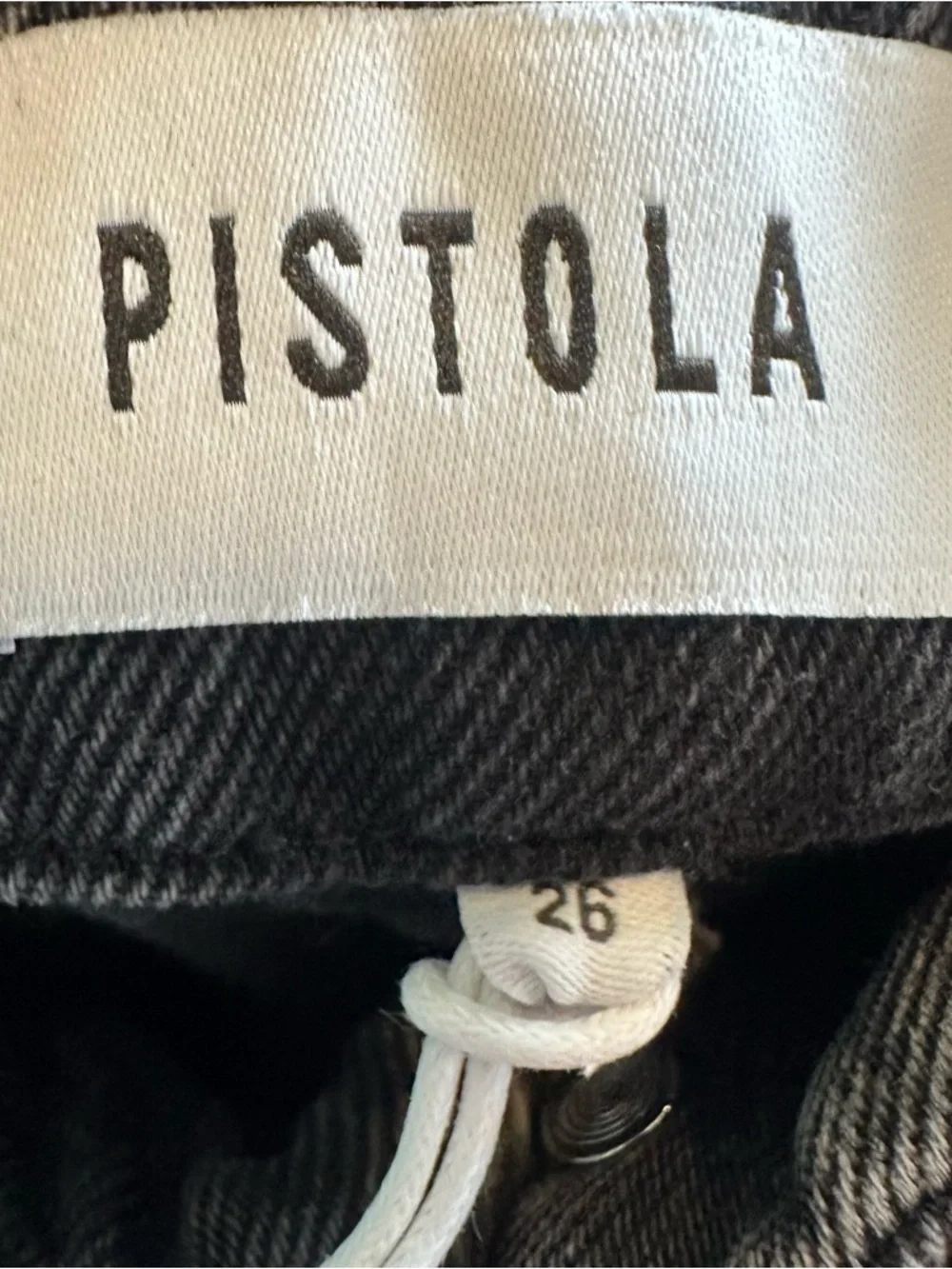 Pistola Lottie High Rise Relaxed Bowed Leg Jeans Zen Black Size 26 NWT - Picture 9 of 10